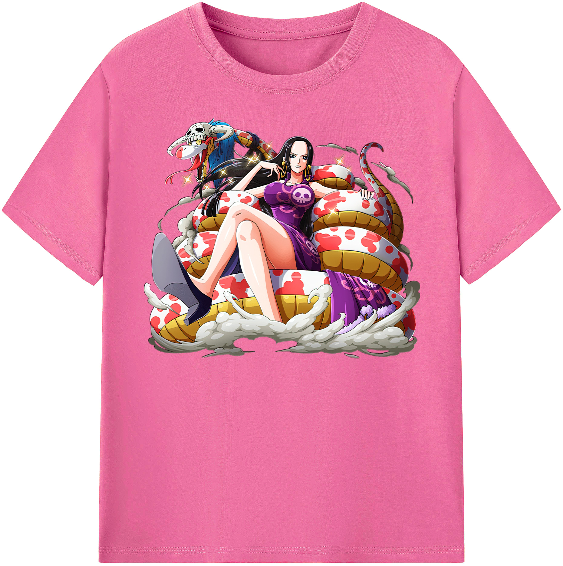 ワンピース ボア・ハンコック ONE PIECE Boa·Hancock レディースカジュアルプリントTシャツ（綿100％）